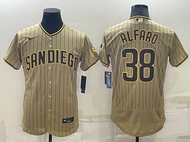 Men San Diego Padres #38 Alfaro brown stirpe Elite Nike 2022 MLB Jersey->chicago white sox->MLB Jersey
